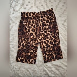 Leopard Print Biker Shorts